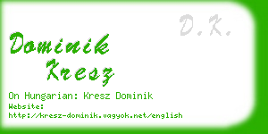 dominik kresz business card